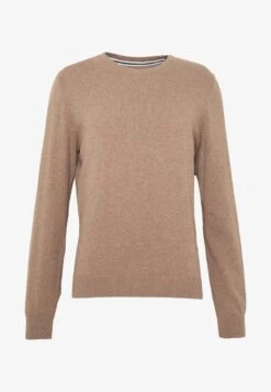 Pier One BASIC CREWNECK - Strickpullover - Mottled Beige -Pier One 188b4f92241a4ee38833f970cf37df24