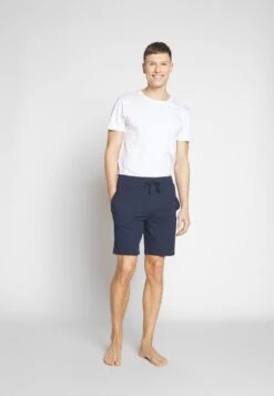 Pier One 3 PACK - Nachtwäsche Hose - Dark Blue/mottled Grey