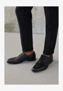 Pier One LEATHER - Business-Schnürer - Black -Pier One 9981a7e9de614621947950a0e152756e