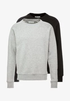 Pier One 2 PACK - Sweatshirt - Mottled Light Grey/black -Pier One dba537e667ce4fe2aee0ab958e24e9cf